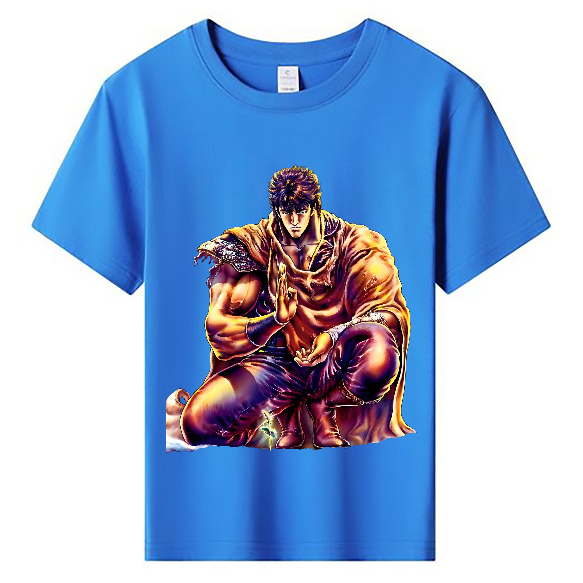 （画像用） 北斗の拳 Fist of the North Star 綿100％キッズTシャツ（フロントプリント）